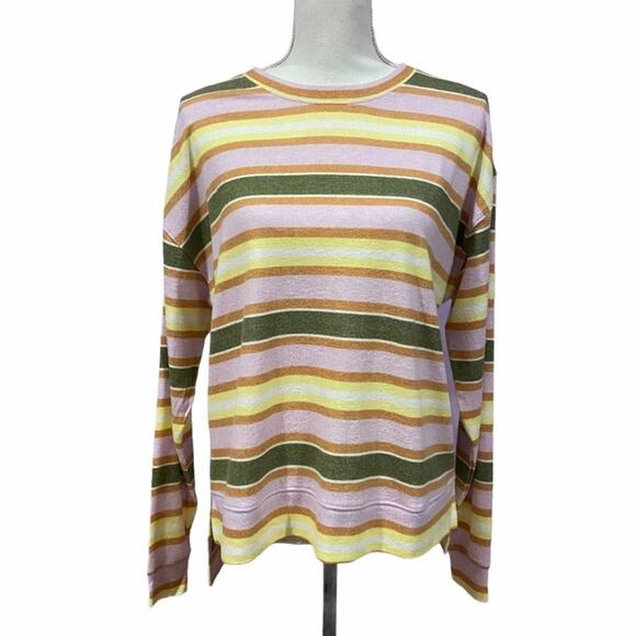 BP Crewneck Multi Color Striped Sweater Sz S - Picture 1 of 5